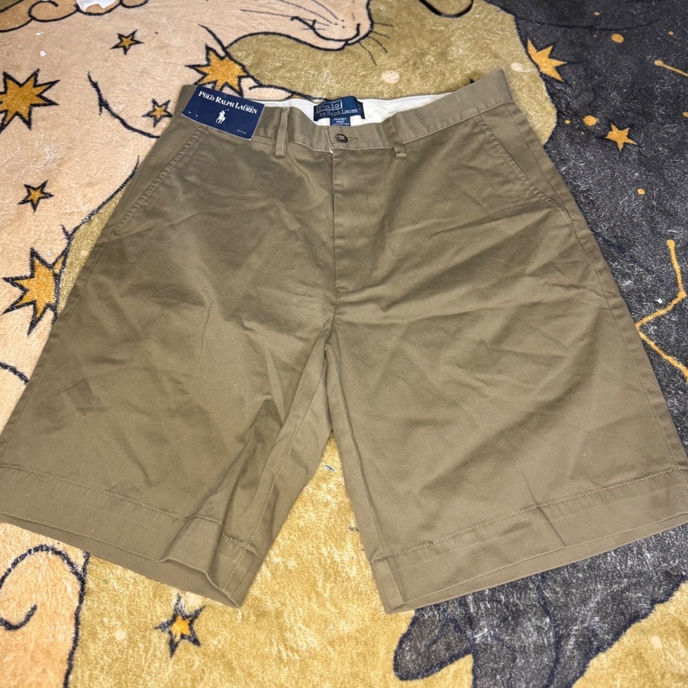 Polo Ralph Lauren Mens Prospect Shorts Whiskey Brown Cotton Chino Size 33 NWT